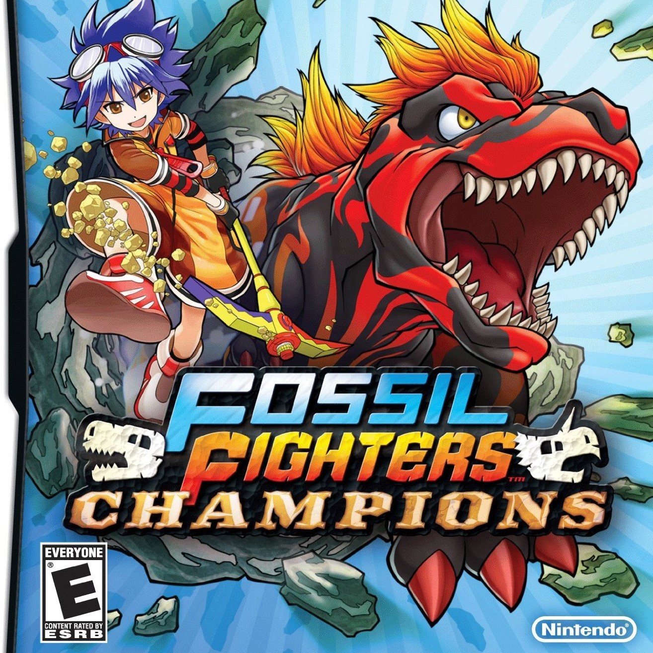 fossil fighters champions ds box art